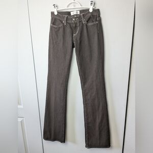 HABITUAL Made In USA Flare Low Waist Jeans Brown Color Y2k Style Size 25